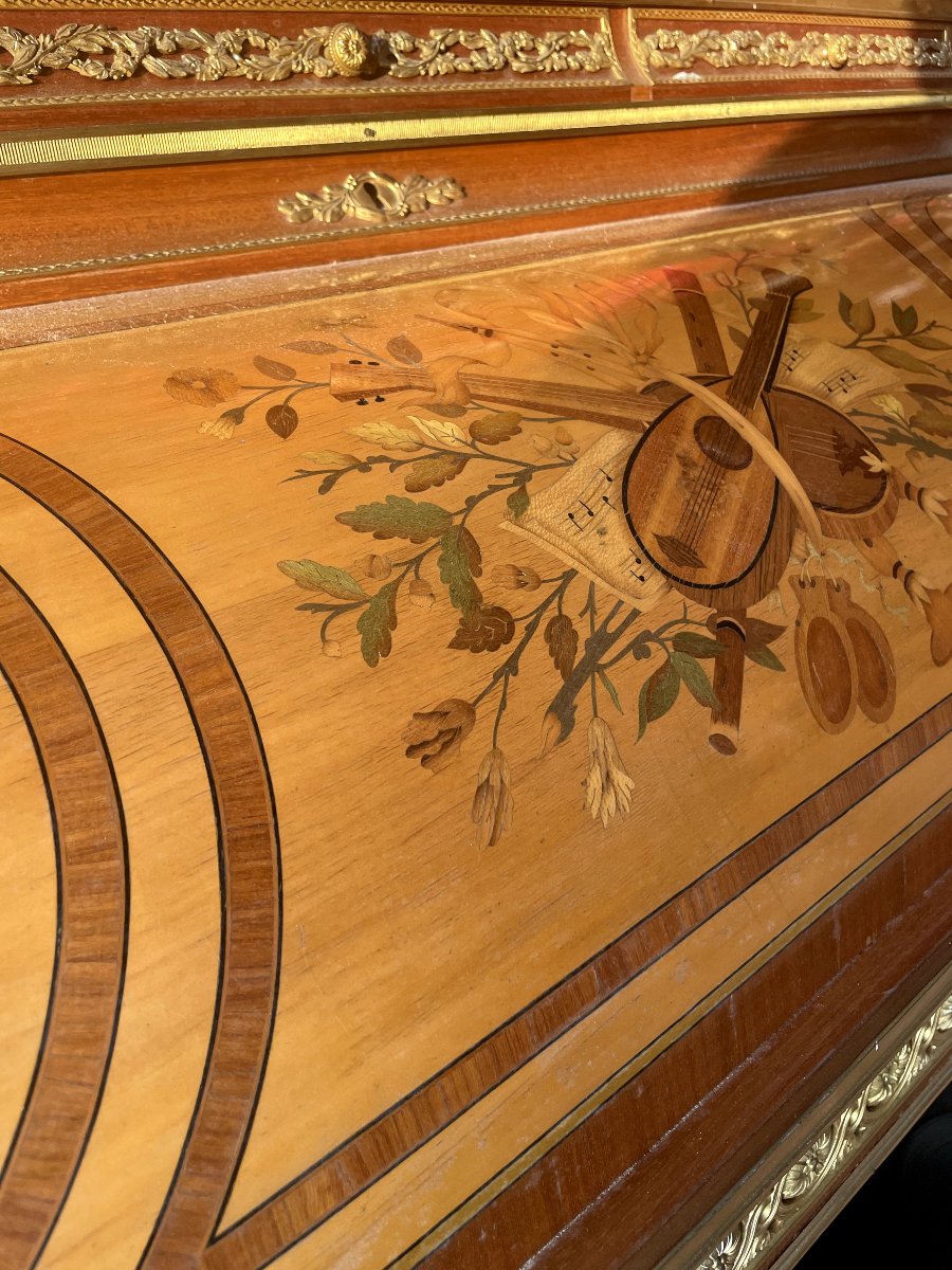 Scrittoio a cilindro stile Luigi XV-photo-3