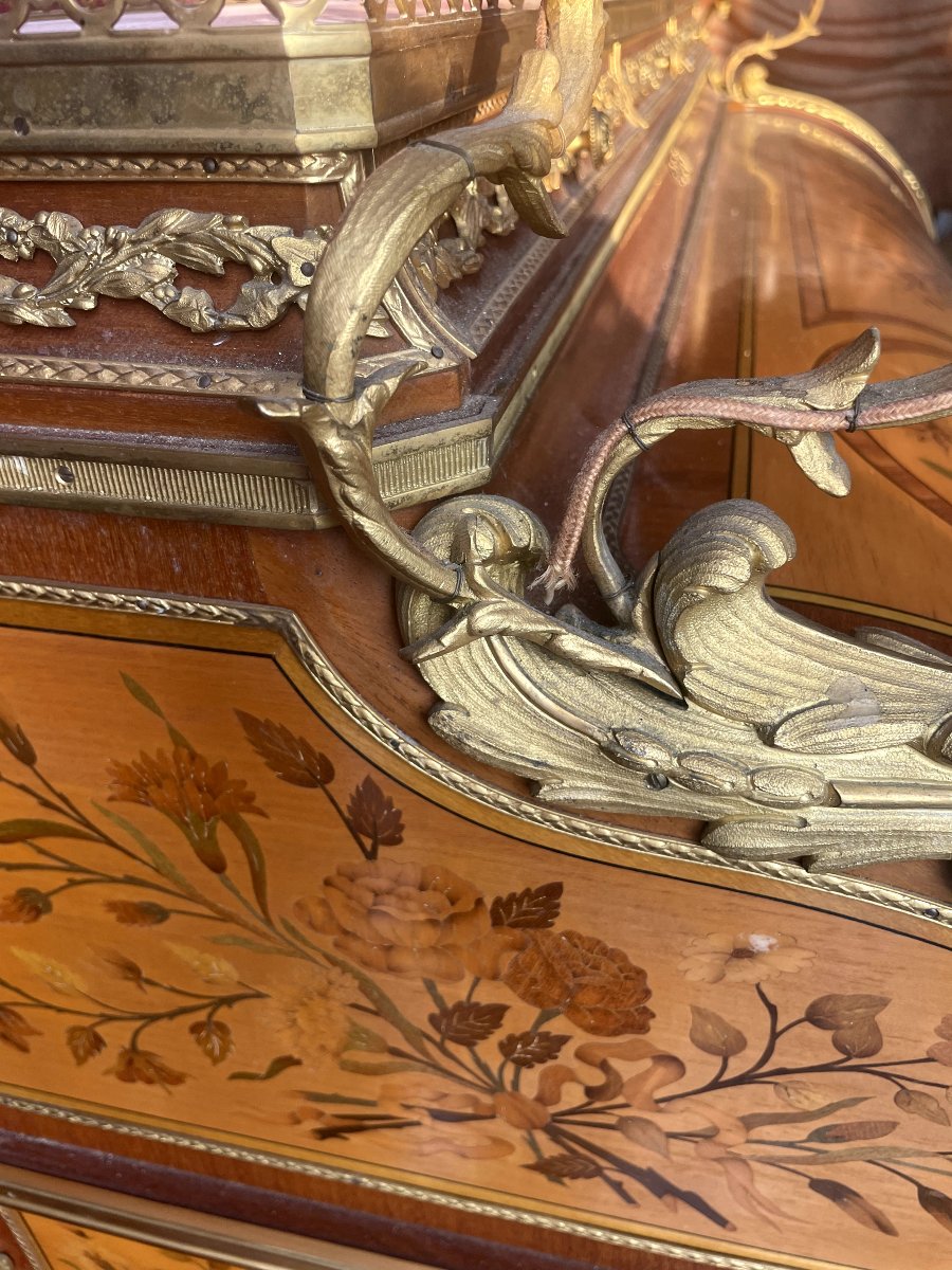 Scrittoio a cilindro stile Luigi XV-photo-4