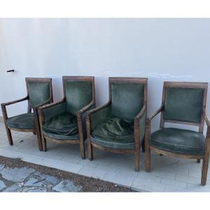 Serie di 4 poltrone impero