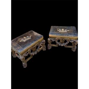 Coppia di panchetti barocco  