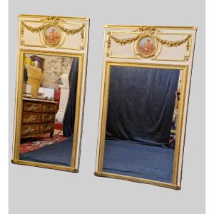 Pair Of Trumeaux - 19th Century - Louis XVI Style