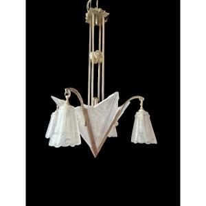 Art Deco Chandelier Signed J. Robert