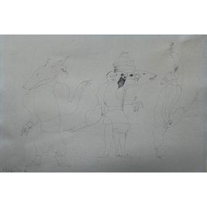 Mikhail Chemiakin (moscow 1943) "carnival Scene" 1974 Russia