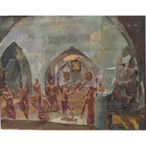 Alexandre Iacovleff (1887-1938) Persian Gymnasts 