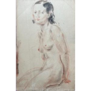 Eugene Nikolsky, (? Moscow - 1944 France), "seated Nude" Double Sided