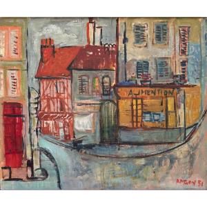 Michael Argov (1920-1982), "the Street" (1951)
