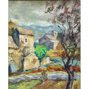 Georges De Pogedaieff (1897-1971), "village With The Bell Tower" (circa 1940)