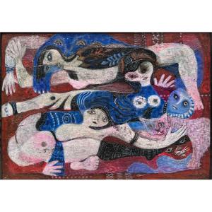Jean Olin (1894-1972), "surrealist Figures"
