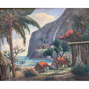 French School Of The 20th Century Landscape Of The Islands 