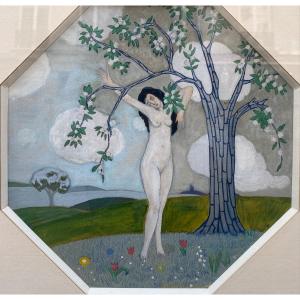 Nicola Alexandrescu (1884-1957) Romania Project For The Decoration Of The Four Seasons Spring
