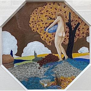 Nicola Alexandrescu (1884-1957) Romania Project Decorations Of The Four Seasons Autumn 