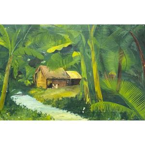 Anja Decker (1908-1995) Munich Landscape In The Tropics