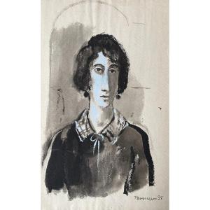 Philippe Hosiassion (1898-1978) Portrait Of A Woman