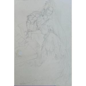 Mariano Andreu (1888-1976) Catalan The Bride