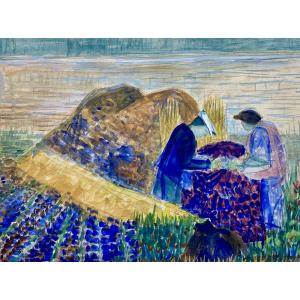 Esther Carp (1897-1970) Polish The Harvest