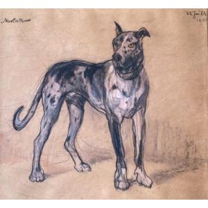 Anna Morstadt (1874-1946) Austrian Great Dane
