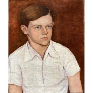 French School, 20th Century  Boy In A Short-sleeved Shirt