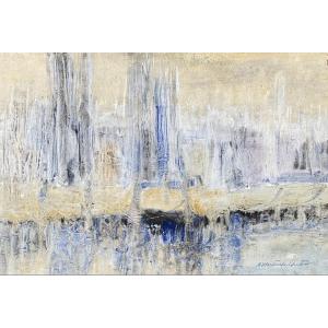 Maria Wlazłowska Epstein (1911 Urzejowice - 1971 Gdynia) Poland Abstract Composition 