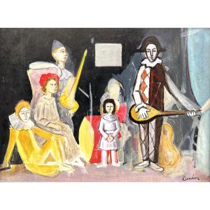 Rudolf Kundera (brünn 1911 - 2005 Cassis) Czech Harlequins 