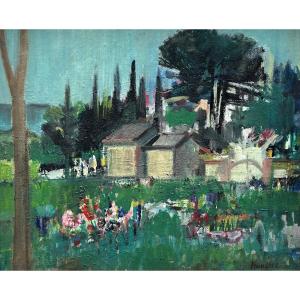 Rudolf Kundera (brünn 1911 - 2005 Cassis) Czech Landscapes With Houses Near Cassis