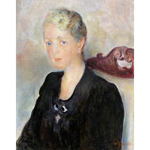 Nikolay Gushin (1888 - 1965) Portrait Of Princess Leonida Gheorgievna Bagration By Mukhran