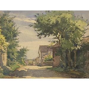 Louis Lechaudel (xix - XX) Alley Of Le Pouldu