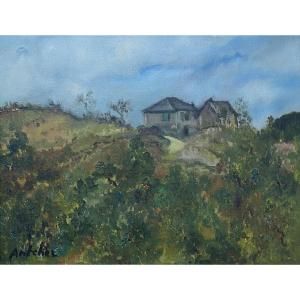 Isaac Antcher (1899 Peresecina - 1992 Malakoff) Romania Landscape 