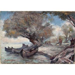 Ion Panteli Stanciu (1901, Brăila - 1981, Bucureşti) In The Danube Delta 1938 