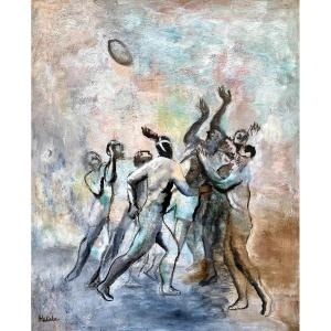 Alice Halicka (krakow 1894 - Paris 1975) Poland Rugby Players 