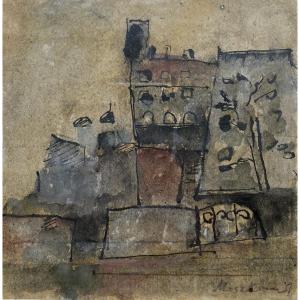 Symcho Moszkowicz (łódź 1915 - Sweden 1966) Poland Landscape
