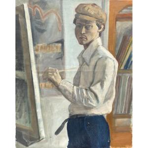20th Century French School Self-portrait Of The Artist