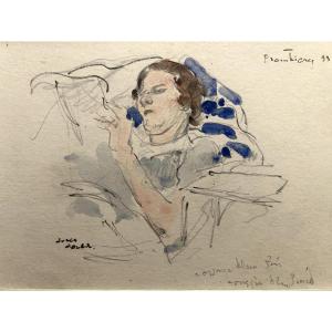 Jules Adler (luxeuil Les Bains 1865 - Nogent Sur Marne 1952) Woman Reading