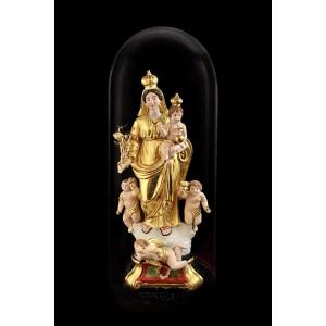 Virgin With Child Called Santibelli - Large Model Under Globe
