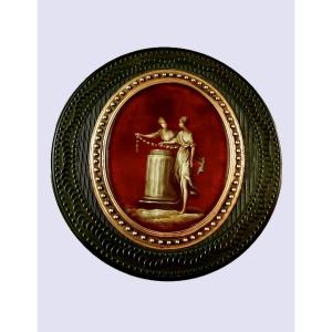 Secret System Box, Painting Under Glass – France, Consulate Period. 