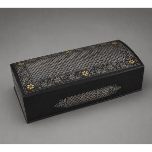 Large Imperial Snuffbox In Inlaid Steel