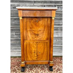 Small Empire Period Secretary In Walnut 19th