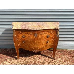 Louis XV Style Chest Of Drawers Stamped