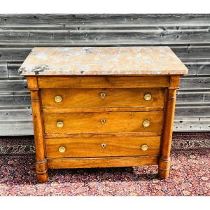 Empire Period Walnut Chest Of Drawers