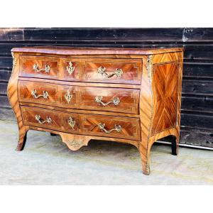 Commode Galbée D’époque Louis XV