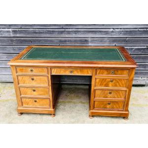 Restoration Period Mahogany Pedestal Desk