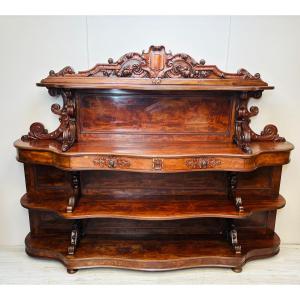 console en acajou flammé d’époque restauration 