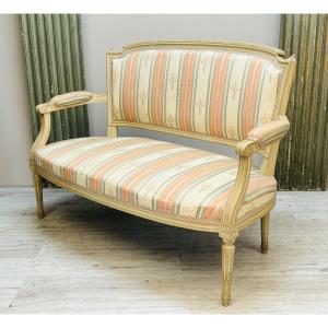 Louis XVI Bench In Lacquered Wood 