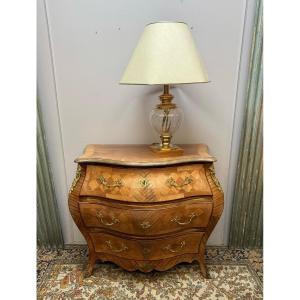 Louis XV Style Curved Chest Of Drawers Stamped 