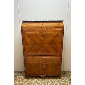 Louis XV Secretary From The 18th Century In Marquetry 