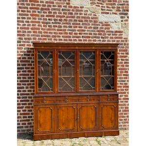 Large Mahogany Bookcase Forming A Secretary
