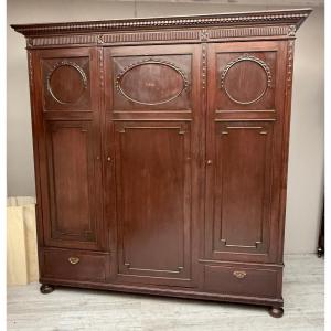 Large 19th Century Mahogany Wardrobe 