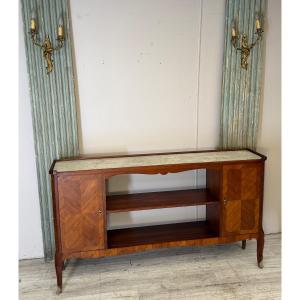 Transitional Style Marquetry Sideboard 