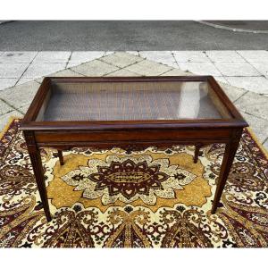Louis XVI Mahogany Display Cabinet Table 