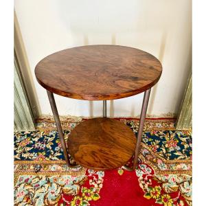 Art Deco Walnut Side Table 