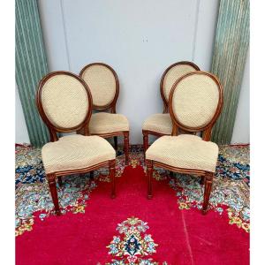 Set Of 4 Louis XVI Style Chairs From The Carlton Hotel In Cannes 